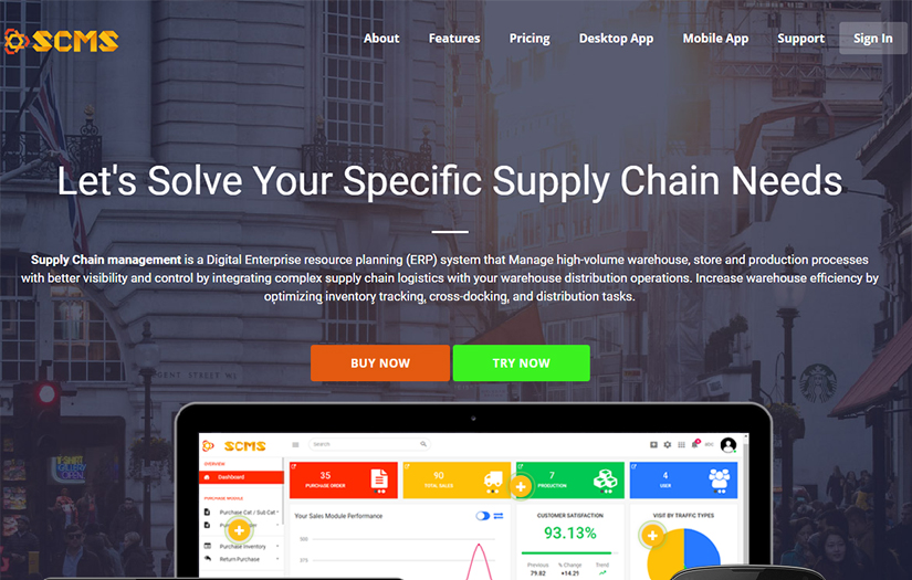 Supply Chain management System screenshot 1